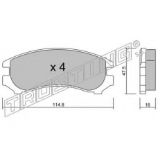 239.0 TRUSTING Комплект тормозных колодок, дисковый тормоз
