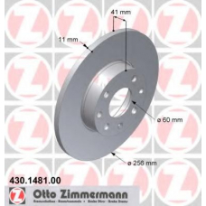 430.1481.00 ZIMMERMANN Тормозной диск