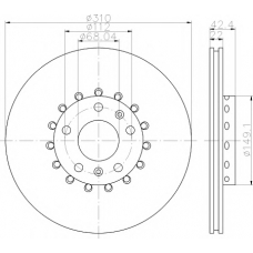 8DD 355 121-751 HELLA PAGID Тормозной диск