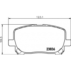 8DB 355 010-221 HELLA PAGID Комплект тормозных колодок, дисковый тормоз