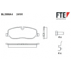 BL2008A4 FTE Комплект тормозных колодок, дисковый тормоз