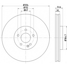 8DD 355 122-391 HELLA PAGID Тормозной диск