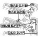 MAB-DJ1S FEBEST Подвеска, рычаг независимой подвески колеса