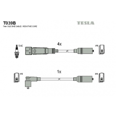 T039B TESLA Комплект проводов зажигания