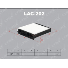 LAC202 LYNX Lac-202 фильтр салонный nissan march 02>/cube 02-08