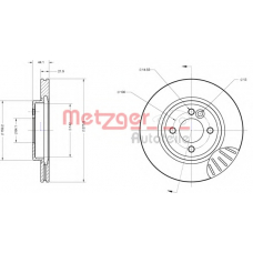 6110207 METZGER Тормозной диск