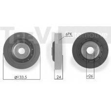 PC1213 TREVI AUTOMOTIVE Ременный шкив, коленчатый вал