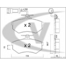 V10-8170 VEMO/VAICO Комплект тормозных колодок, дисковый тормоз