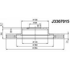 J3307015 NIPPARTS Тормозной диск