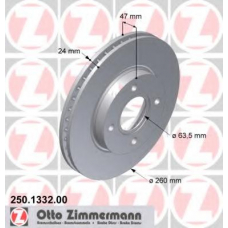 250.1332.00 ZIMMERMANN Тормозной диск