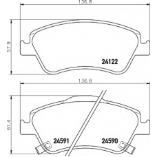 8DB 355 013-561 HELLA Комплект тормозных колодок, дисковый тормоз