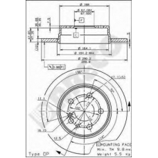 BS 7458 BRECO Тормозной диск