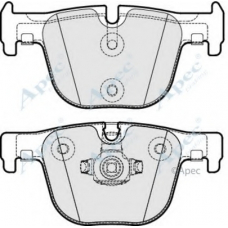 PAD1884 APEC Комплект тормозных колодок, дисковый тормоз