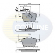 CBP11168 COMLINE Комплект тормозных колодок, дисковый тормоз