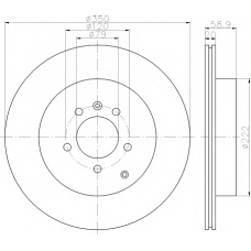 8DD 355 112-851 HELLA PAGID Тормозной диск