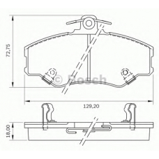 0 986 BB0 167 BOSCH Комплект тормозных колодок, дисковый тормоз