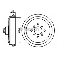 0 986 477 141 BOSCH Тормозной барабан