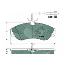 GDB1426 TRW Комплект тормозных колодок, дисковый тормоз
