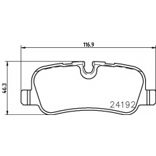 8DB 355 016-171 HELLA Комплект тормозных колодок, дисковый тормоз