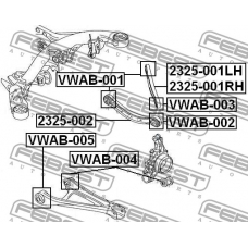 VWAB-001 FEBEST Подвеска, рычаг независимой подвески колеса