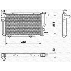 350213607000 MAGNETI MARELLI Радиатор, охлаждение двигателя