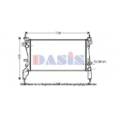 080101N AKS DASIS Радиатор, охлаждение двигателя