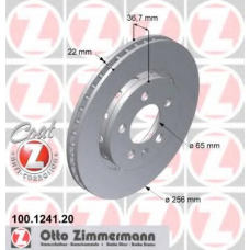 100.1241.20 ZIMMERMANN Тормозной диск