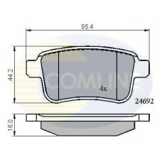 CBP01715 COMLINE Комплект тормозных колодок, дисковый тормоз