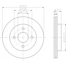 8DD 355 103-381 HELLA PAGID Тормозной диск