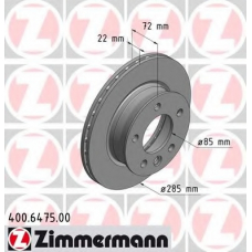 400.6475.00 ZIMMERMANN Тормозной диск