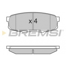 BP3382 BREMSI Комплект тормозных колодок, дисковый тормоз