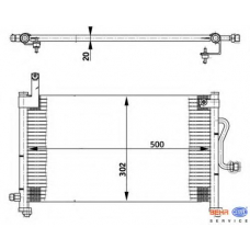 8FC 351 302-091 HELLA Конденсатор, кондиционер