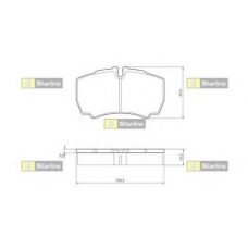 BD S432 STARLINE Комплект тормозных колодок, дисковый тормоз