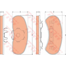 GDB7569 TRW Комплект тормозных колодок, дисковый тормоз