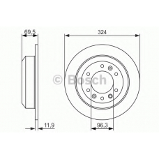 0 986 479 598 BOSCH Тормозной диск