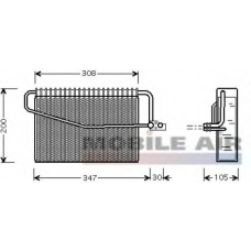 3000V455 VAN WEZEL Испаритель, кондиционер