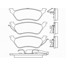 P 11 014 BREMBO Комплект тормозных колодок, дисковый тормоз