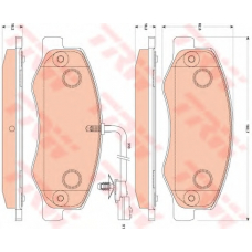 GDB1885 TRW Комплект тормозных колодок, дисковый тормоз