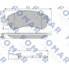 FO 925081 FOMAR ROULUNDS Комплект тормозных колодок, дисковый тормоз