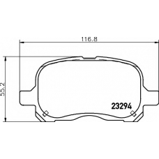 8DB 355 009-251 HELLA Комплект тормозных колодок, дисковый тормоз