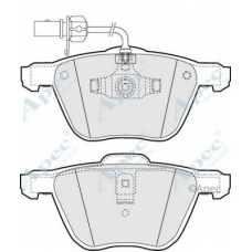 PAD1184 APEC Комплект тормозных колодок, дисковый тормоз