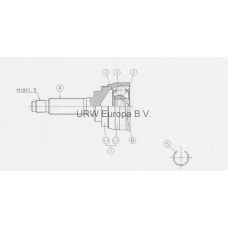 MS711J0 URW Шарнирный комплект, приводной вал