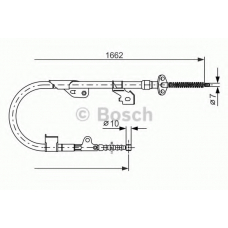 1 987 477 535 BOSCH Трос, стояночная тормозная система