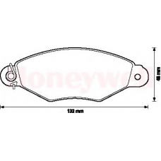 571931B BENDIX Комплект тормозных колодок, дисковый тормоз