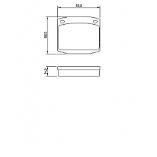 0 986 463 911 BOSCH Комплект тормозных колодок, дисковый тормоз