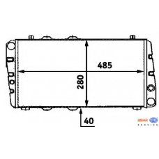 8MK 376 716-221 HELLA Радиатор, охлаждение двигателя