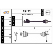 R1172 SNRA Приводной вал