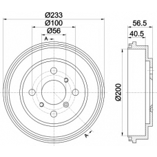 8DT 355 301-011 HELLA PAGID Тормозной барабан