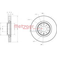 6110134 METZGER Тормозной диск