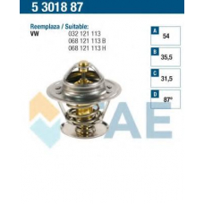 5301887 FAE Термостат, охлаждающая жидкость
